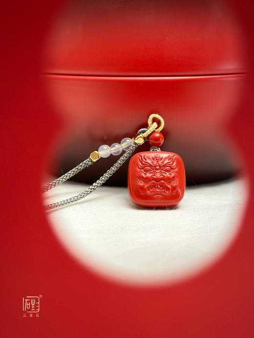天然朱砂“大黑天”项链 商品图8