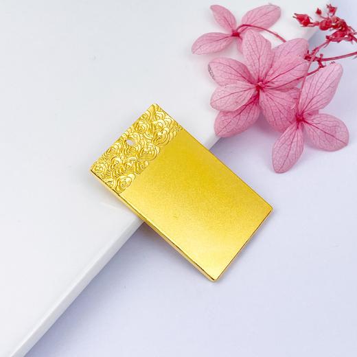 【限时克减128元】足金999.9 【30克】古法实心无事牌方牌吊坠无事牌吊坠（厚约1.8-2mm）(GFDZW00035-04)（预售产品下单后不退款不退货不换货不补差价） 商品图1