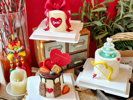 2025情人节，四寸，心心相印，情人节主题，红色蝴蝶结 商品图5