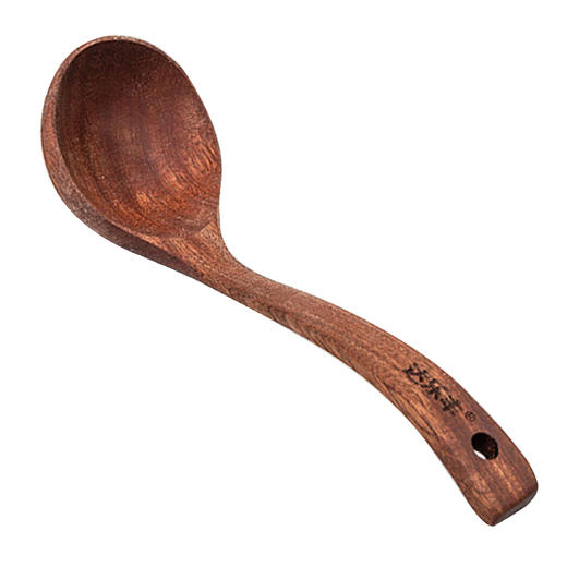 达乐丰乌檀木无漆弯柄汤勺 商品图1