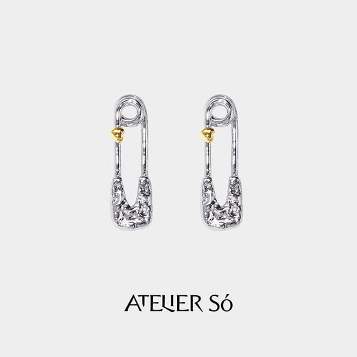 ATELIERSÓ 23AW SIREN 塞壬系列-别针爱心耳钉 商品图0