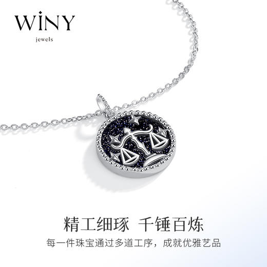 Winy925纯银十二星座系列项链送女友闺蜜节日生日礼物 商品图4