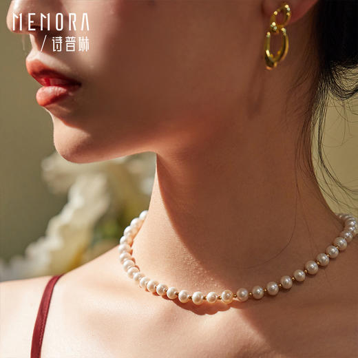 百搭神器淡水珍珠项链银S925项链送女友礼物MEMORA诗普琳ZNE01601（线上专供) 商品图0