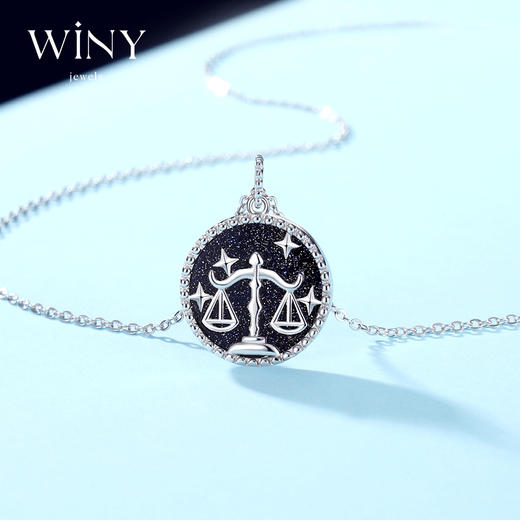 Winy925纯银十二星座系列项链送女友闺蜜节日生日礼物 商品图1