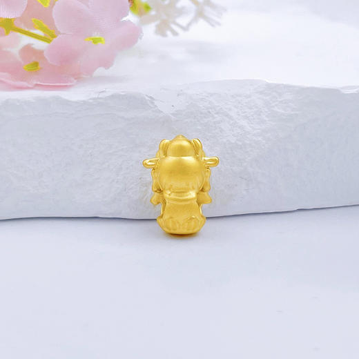 【限时7.5折】【定价黄金】足金 #守护神 #儿童/宝宝 #微硬金 无氰5D空心羊猴守护佛大日如来手串配件(CWW30010)（预售产品下单后不退款不退货不换货不补差价） 商品图1