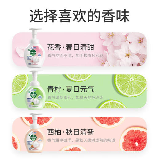 滴露（Dettol）泡沫洗手液花香型250ml 消毒抑菌99.99% 儿童适用泡泡 玻尿酸保湿 商品图6