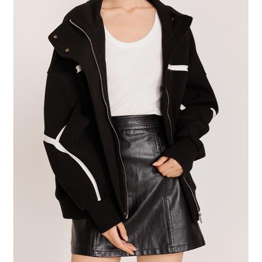 weyo女款空气层简约流线拼色阔版外套881053 商品图4