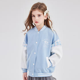 笛莎Deesha 童装女童外套2024春季新款学院风外套