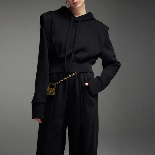 裁缝学苑AS190廓形抽绳连帽卫衣拖地阔腿卫裤纸样女装美式套装样板 商品图4
