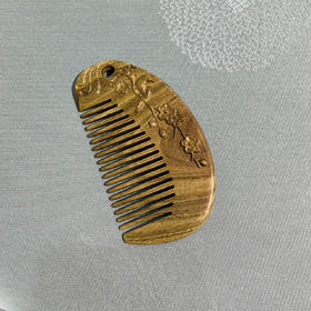 喜上梅梢°小绿檀梳