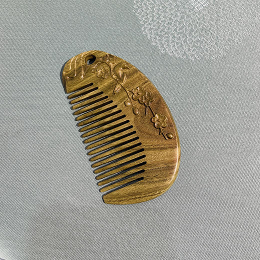 喜上梅梢°小绿檀梳 商品图0