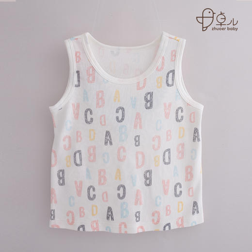 【四季背心】卓儿宝宝A类无袖薄款背心家居服打底背心适合3个月-6岁 商品图6