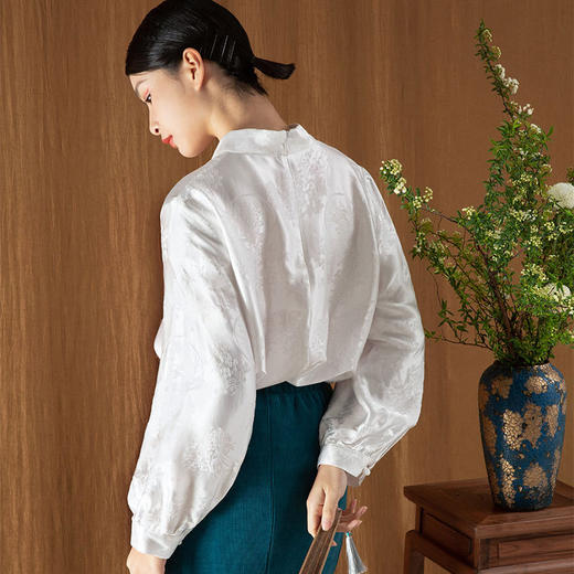 2024春季新款交叠领中式复古上衣国风小衫衬衫R230487 商品图3