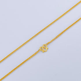 【限时克减150元】足金999.9 方肖邦链项链(XL00013-17)补差价）预售产品下单后不退款不退货不换货不补差价