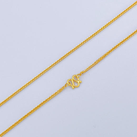 【限时克减150元】足金999.9 方肖邦链项链(XL00013-17)补差价）预售产品下单后不退款不退货不换货不补差价 商品图0