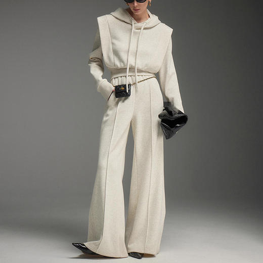 裁缝学苑AS190廓形抽绳连帽卫衣拖地阔腿卫裤纸样女装美式套装样板 商品图2