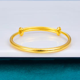 【限时克减128元】足金999.9 #儿童/宝宝 空心大肚推拉童镯BB镯（单只）面宽约3.3-3.7mm(TZ00011-02)（预售产品下单后不退款不退货不换货不补差价）