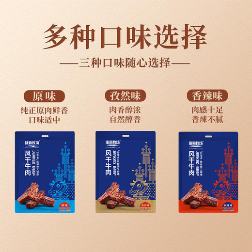 【2袋装！内蒙古风干牛肉干】选自牧场的黄牛后腿肉，配料表干净，儿童放心吃！手撕牛肉粒特产小零食真空包装 商品图2
