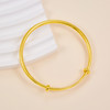 【限时克减150元元】足金999.9 实心大肚手镯(面宽约2.9-3.3mm)光面推拉手镯光圈推拉手镯素圈推拉手镯圆管推拉手镯(SZ00288-04)（预售产品下单后不退款不退货不换货不补差价） 商品缩略图3