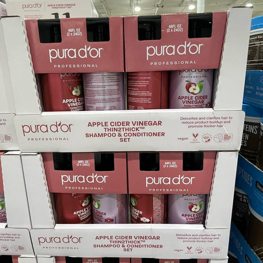 打折了📣Pura d‘or苹果醋洗发水709ml➕护发素709ml，美国🇺🇸直邮特价299元 商品图5