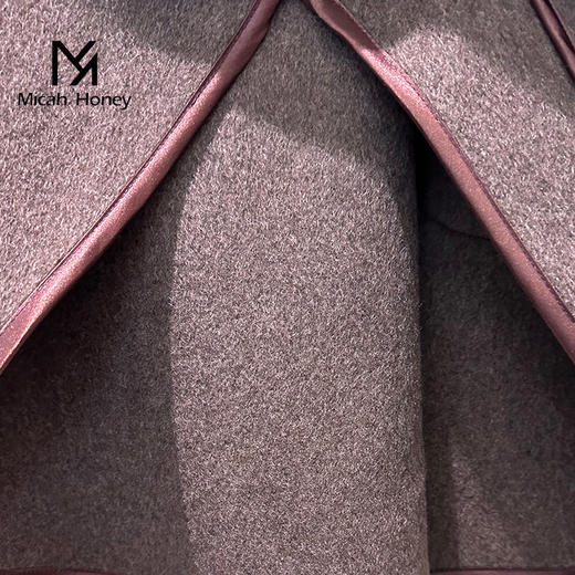 米加蜜 100%羊绒圆领斗篷披肩外套 商品图4