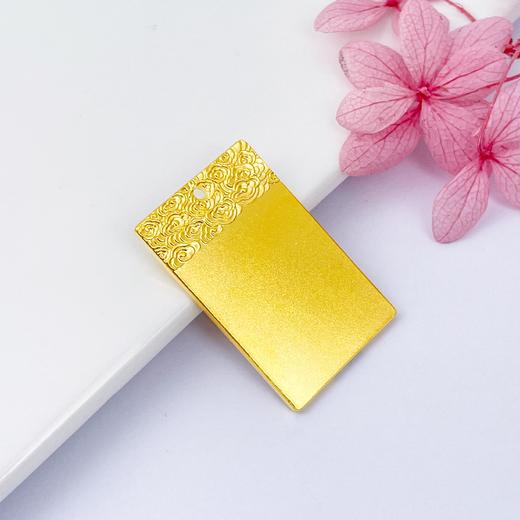 【限时克减128元】足金999.9 【20克】古法实心无事牌方牌吊坠无事牌吊坠(GFDZW00035-03)（预售产品下单后不退款不退货不换货不补差价） 商品图1