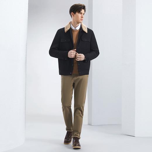 柒牌男装夹克男2024冬季新款时尚休闲仿羊羔绒翻领工装保暖厚外套	127K70030 商品图3