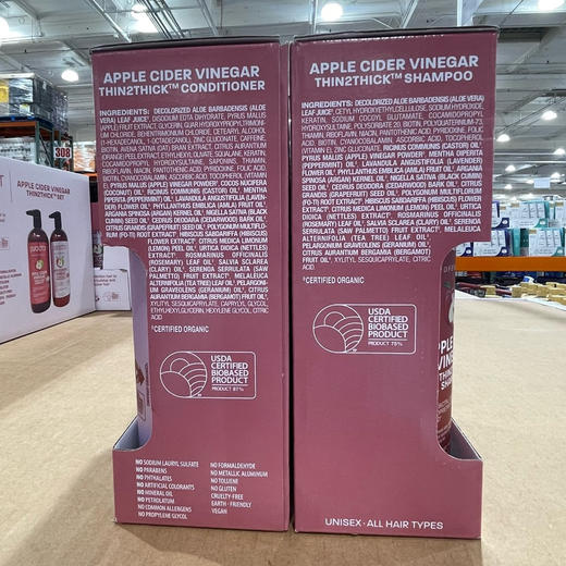 打折了📣Pura d‘or苹果醋洗发水709ml➕护发素709ml，美国🇺🇸直邮特价299元 商品图1