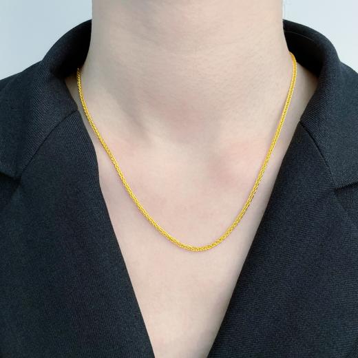 【限时克减150元】足金999.9 圆肖邦链项链(XL00014-03)补差价）补差价）预售产品下单后不退款不退货不换货不补差价 商品图2