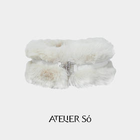 ATELIERSÓ 23SS 皮具系列-OT扣长毛围脖（米）