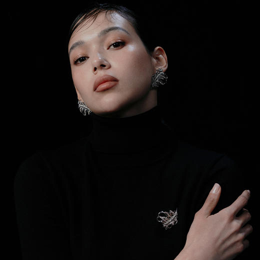 ATELIERSÓ 23AW KARAT 克拉系列-羽毛拼钻耳钉 商品图5