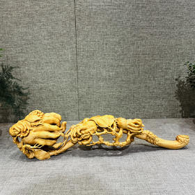 精雕佛手如意°黄杨摆件