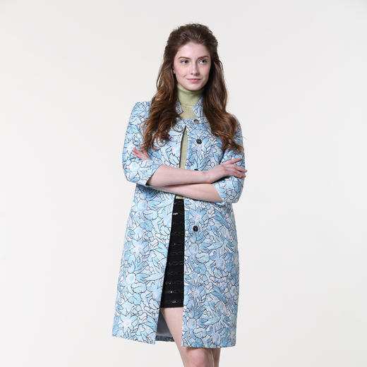 --【伯妮斯茵】161D151--蓝色风衣--长满向日葵的小屋--《生命之美-梵高的花园》 商品图11