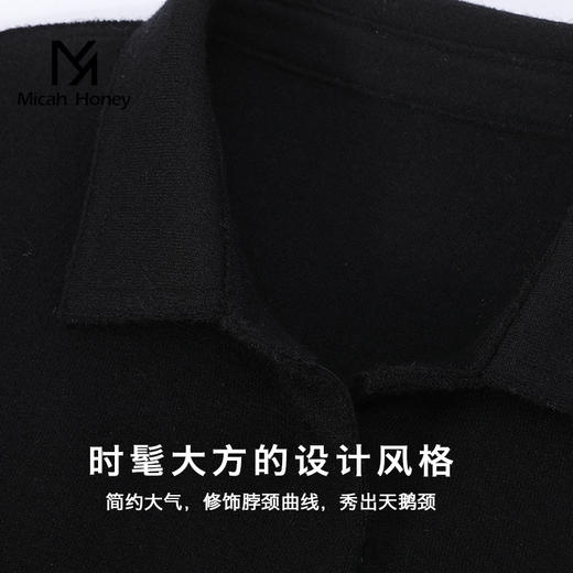 米加蜜 黑色花瓣羊毛风衣『款式宽松，建议大家买小一码』 商品图4