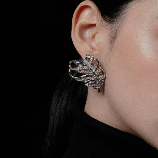 ATELIERSÓ 23AW KARAT 克拉系列-羽毛拼钻耳钉 商品图1