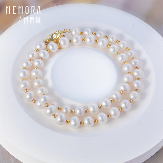 【任选3件1998元】百搭神器淡水珍珠项链银S925项链送女友礼物MEMORA诗普琳ZNE01601（线上专供) 商品图7
