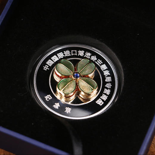 【中邮文创】转运四叶草·掐丝珐琅立体纪念章 商品图1