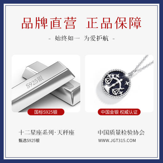 Winy925纯银十二星座系列项链送女友闺蜜节日生日礼物 商品图2