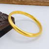 【限时克减150元】足金磨砂古法固口半实心古法光圈泥鳅背宽面内百福手镯（面宽约6.6-7mm，厚约4.1mm）(ANWZGFSZ00081-2)（预售产品下单后不退款不退货不换货不补差价） 商品缩略图1