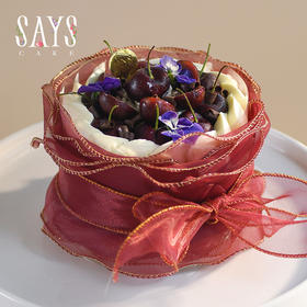 【预定】雅韵红樱桃酸奶油花束 Cherry Sourcream Chiffon Cake