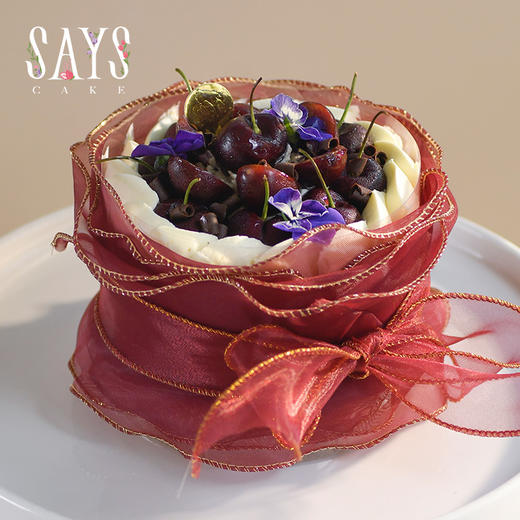 【预定】雅韵红樱桃酸奶油花束 Cherry Sourcream Chiffon Cake 商品图0