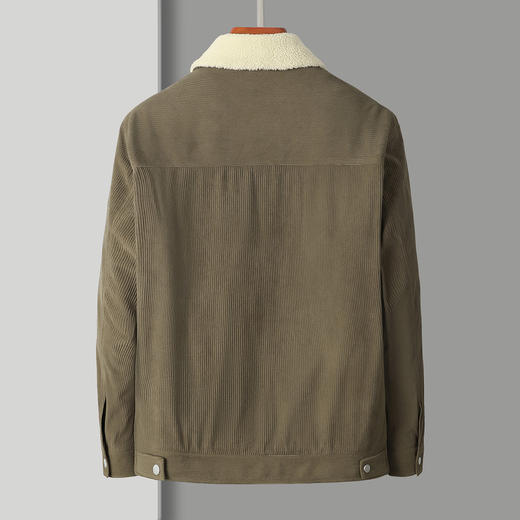 【羊羔绒领】罗蒙经典灯芯绒羽绒服男工装夹克男士羽绒服外套男羽绒服 商品图1