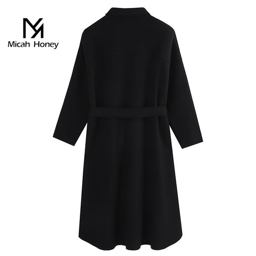 米加蜜 黑色花瓣羊毛风衣『款式宽松，建议大家买小一码』 商品图6