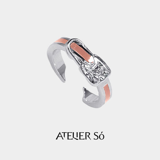 ATELIERSÓ 23AW SIREN 塞壬系列-别针珐琅彩戒指（樱粉） 商品图0