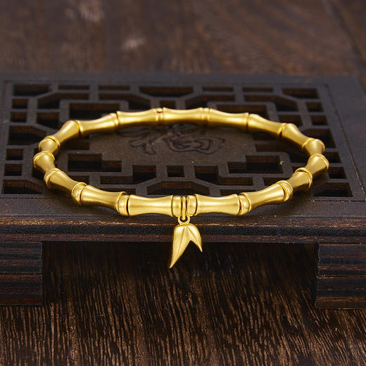 【限时克减150元】足金999 #小红书 古法传承国风竹节手串(周长约16.5-17.5cm)(YGFSC00130)（预售产品下单后不退款不退货不换货不补差价） 商品图0