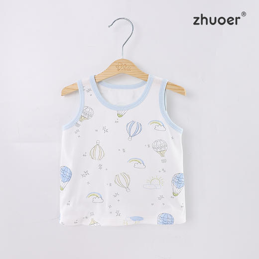 【四季背心】卓儿宝宝A类无袖薄款背心家居服打底背心适合3个月-6岁 商品图9