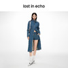 lost in echo2024春季新品设计师品牌分割线扣带酸洗牛仔长外套 商品缩略图2