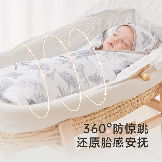 英氏新生儿恒温包被秋冬加厚保暖透气婴儿抱被防惊跳冬季宝宝包单 商品图2