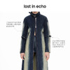 lost in echo2024春季新品设计师品牌分割线扣带酸洗牛仔长外套 商品缩略图1