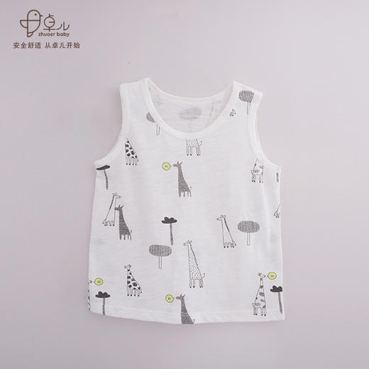 【四季背心】卓儿宝宝A类无袖薄款背心家居服打底背心适合3个月-6岁 商品图4